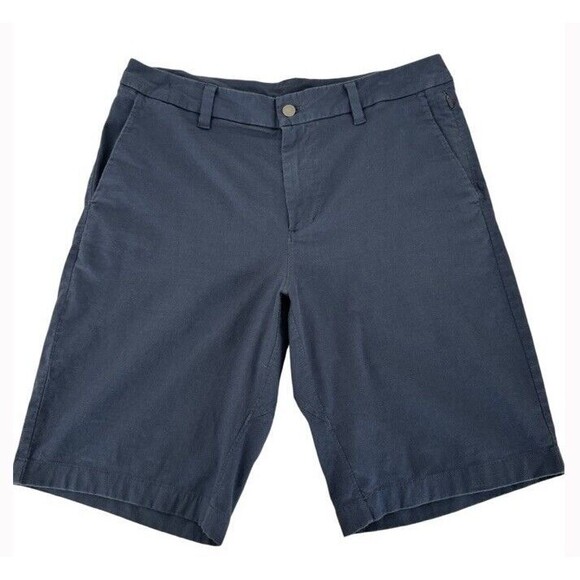 LULULEMON Commission Casual Sport Shorts 10.5” Inseam Quick Oxford Blue Size 32 - Picture 1 of 8